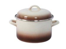 Hrnec+poklice 14cm/1,75l Capuccino smalt