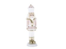 Louskáček růžovo/bílý 17,5cm polyresin