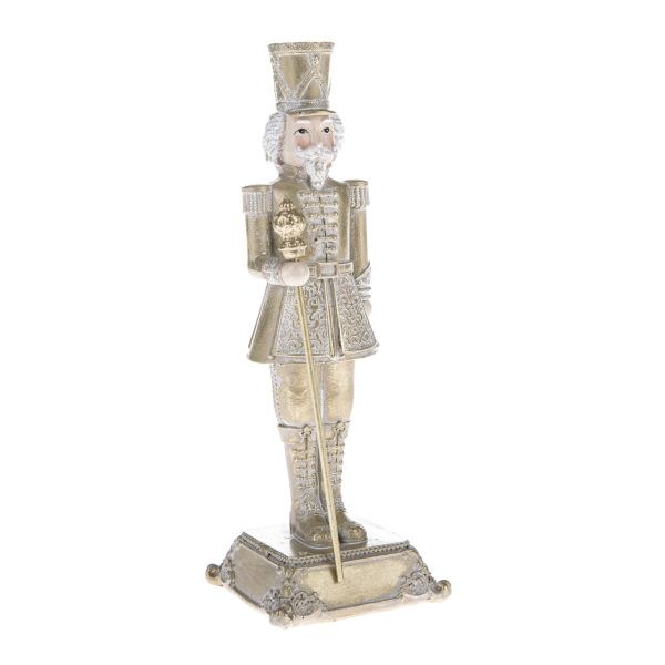 Louskáček zlatý 20cm,polyresin Louskáček zlatý 20cm,polyresin - Domácnost a úklid Zima + Vánoce