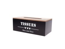 Krabička na kapesníky TISSUES černá,dřevo