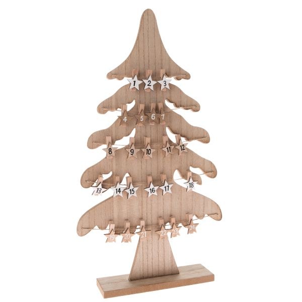 Adventní stromek 47,2cm natur,dřevo - Domácnost a úklid Vánoce