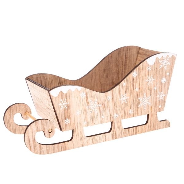 Saně 23,5x11,5cm natur,dřevo Saně 23,5x11,5cm natur,dřevo - Domácnost a úklid Zima + Vánoce