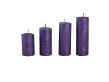 Sada adventních svíček 4ks fialové