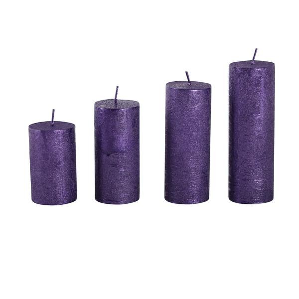 Sada adventních svíček 4ks fialové Sada adventních svíček 4ks fialové - Domácnost a úklid Zima + Vánoce