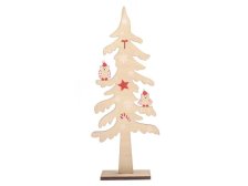 Stromek se sovičkami 40cm natur dřevo