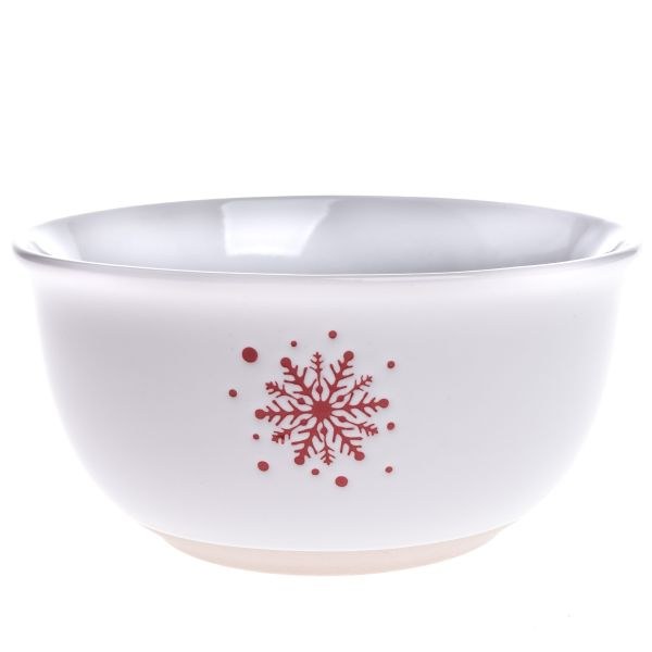 Miska s Vločkou 14cm bílá,keramika Miska s Vločkou 14cm bílá,keramika - Domácnost a úklid Zima + Vánoce