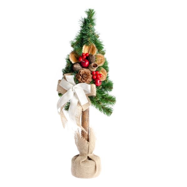 Stromek zdobený 50cm,dřevo Stromek zdobený 50cm,dřevo - Domácnost a úklid Zima + Vánoce