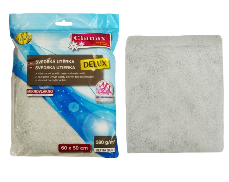 Utěrka mikrovlákno 60X50cm/380g Delux mix barev Utěrka mikrovlákno 60X50cm/380g Delux mix barev - Domácnost a úklid úklidové pomůcky a prostředky