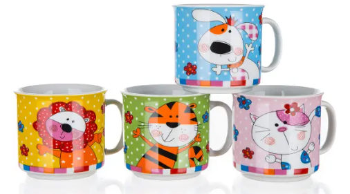 Hrnek 210ml Animals mix dekorů, keramika Hrnek 210ml Animals mix dekorů, keramika - Kuchyně stolování