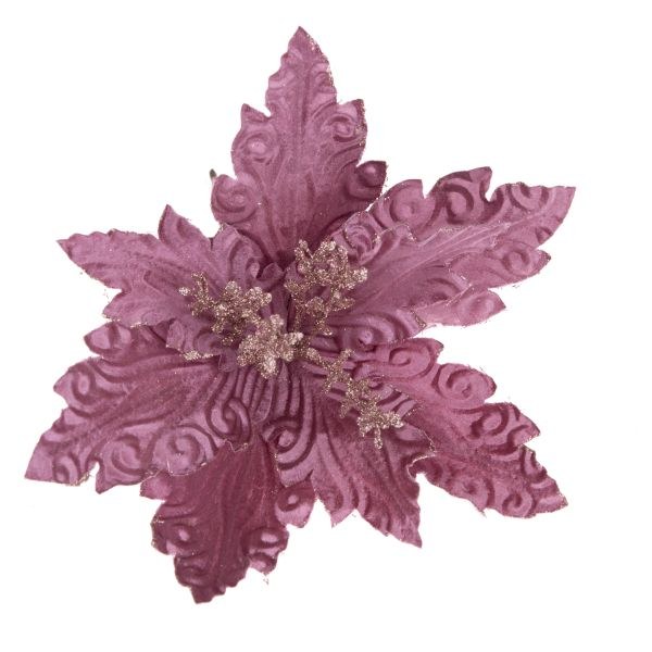 Zimní květ růžový 15cm Zimní květ růžový 15cm - Domácnost a úklid Zima + Vánoce
