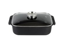 Pekáč+poklice sklo 6,5l/34,5x24,5x10cm nepřil.povrch