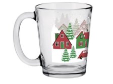 Hrnek 310ml Snow Village sklo