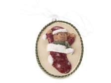 Medvídek v rámečku závěs.5,5cm,polyresin 49759