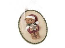 Medvídek v rámečku závěs.5,5cm,polyresin 49760