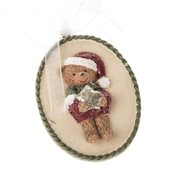 Medvídek v rámečku závěs.5,5cm,polyresin Medvídek v rámečku závěs.5,5cm,polyresin - Domácnost a úklid Zima + Vánoce