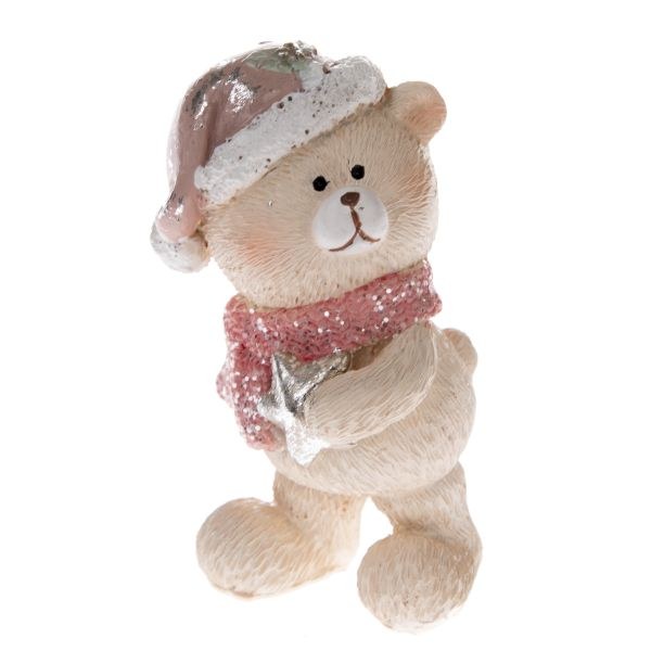 Medvídek s hvězdou 9cm,polyresin