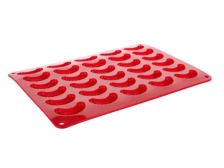 Forma na rohlíčky 30ks/35x25xcm červená, silikon