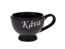 Hrnek Káva 180ml černý, keramika