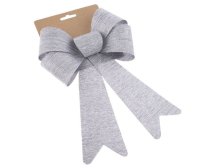 Mašle 25cm stříbrná,textilní