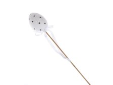 Zápich Vajíčko bílé 4,5x40cm plast/dřevo