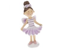 Dekorace Holčička fialová 14cm,polyresin