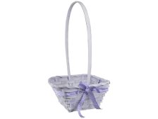 Košík s mašlí 38cm fialový,proutí
