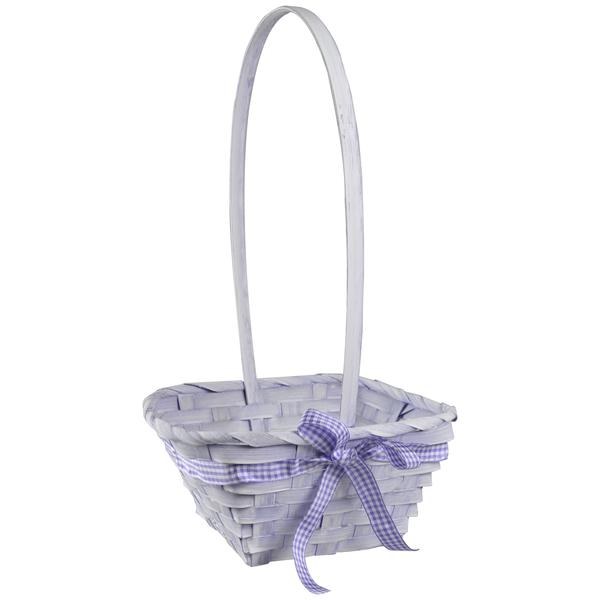 Košík s mašlí 38cm fialový,proutí Košík s mašlí 38cm fialový,proutí - Domácnost a úklid bytové dekorace, textilní doplňky