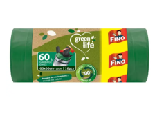 Pytle BIO na odpad s uchy 60l/18ks (60x66cm)