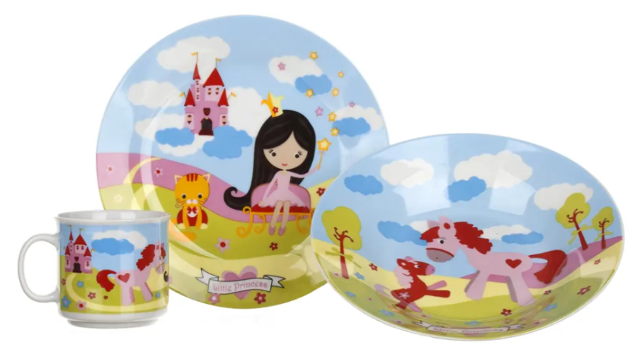 Sada jídelní dětská 3ks Little Princess, keramika - Kuchyně stolování