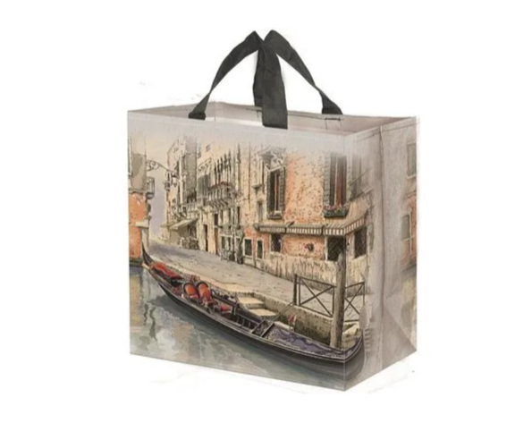 Taška nákupní 33l/do25kg 38x40x22cm BENÁTKY, mix barev PP - Domácnost a úklid nákupní a dárkové tašky, koše, obaly