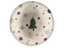 Talíř hluboký 21cm Vánoční stromek keramika