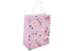 Taška dárková 21x27cm Růže růžová