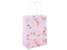 Taška dárková 25x33cm Růže růžová