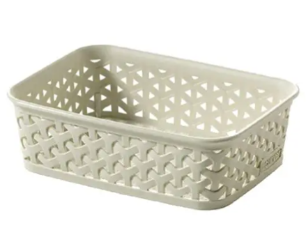 Košík 20x14x6cm RATTAN "Y"STYLE krémový PH - Domácnost a úklid potřeby a pomůcky pro domácnost