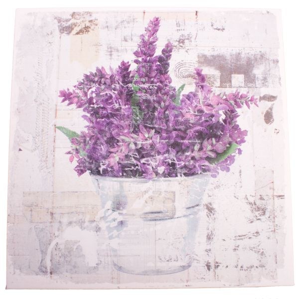 Obraz 28x28cm Levandule plátno Obraz 28x28cm Levandule plátno - Domácnost a úklid bytové dekorace, textilní doplňky