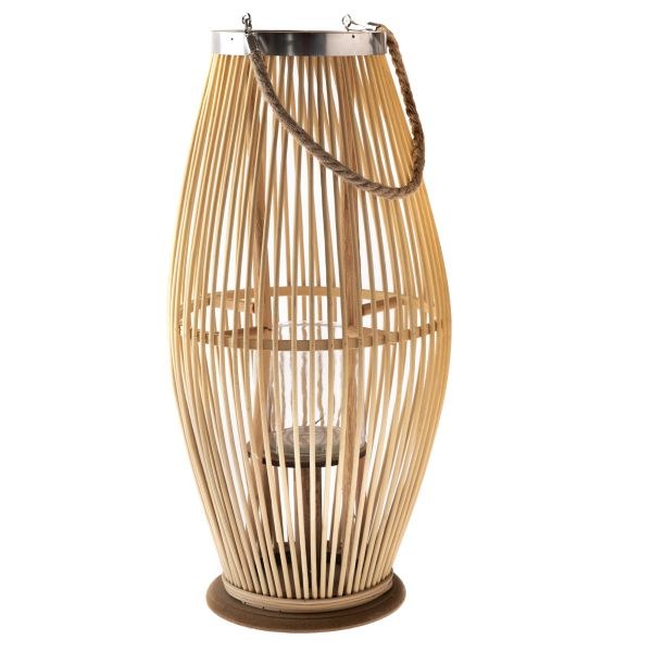 Lucerna 49cm natur/zelená bambus - Domácnost a úklid bytové dekorace,textilní doplňky