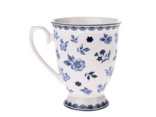 Hrnek 300ml modré kěty porcelán