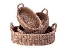 Košík s uchy 27x7cm ovál mořská tráva