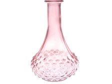 Váza 21cm růžová,sklo 50600