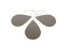 Zrcadlo závěs.Kapka 27x19cm zlatý rám,PH