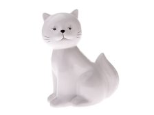 Pokladnička Kočka bílá 15cm,keramika