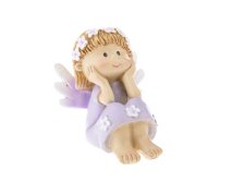 Víla sedící 6x5,8cm fialová,polyresin