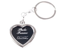 Přívěsek na klíče Srdce fotorámeček kov