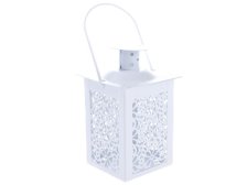 Lucerna 7,5x12cm bílá,kov