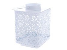 Lucerna 10x14,5cm bílá, kov