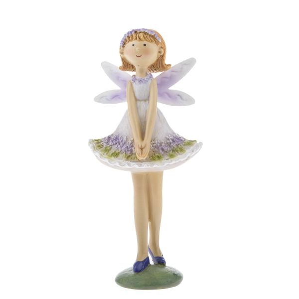 Víla 17,5cm fialová, polyresin Víla 17,5cm fialová, polyresin - Domácnost a úklid bytové dekorace, textilní doplňky