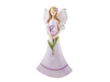 Víla s tulipánem 11,5cm fialová, polyresin