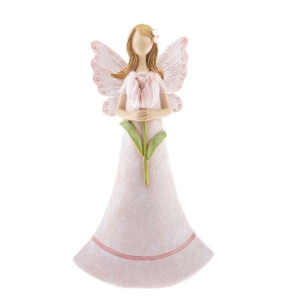 Víla s tulipánem 11,5cm růžová polyresin Víla s tulipánem 11,5cm růžová polyresin - Domácnost a úklid bytové dekorace, textilní doplňky