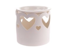 Aromalampa Srdíčka 10,5x8cm bílá, porcelán