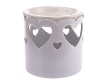 Aromalampa Srdíčka 10,5x8cm sv.fialová porcelán